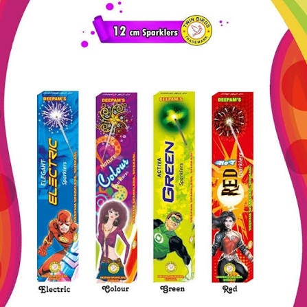 12 CM COLOUR SPARKLERS